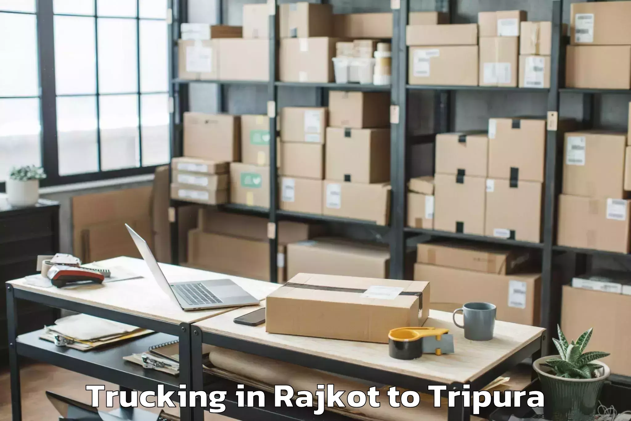 Discover Rajkot to Santirbazar Trucking